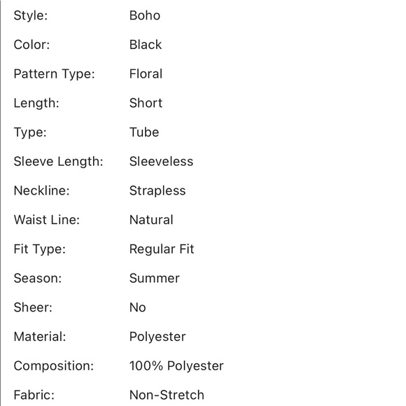 NWT SHEIN Floral Strapless Romper🌸 - Picture 6 of 7